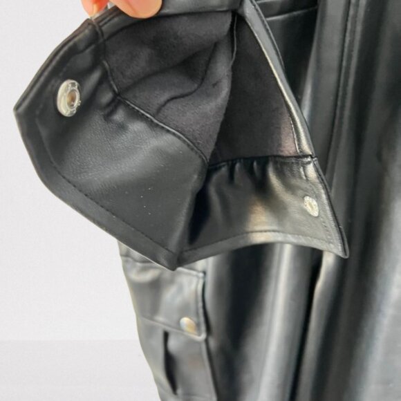 NEW '7 for All Mankind' Faux Leather jumpsuit, Black- Size M - Picture 11 of 16